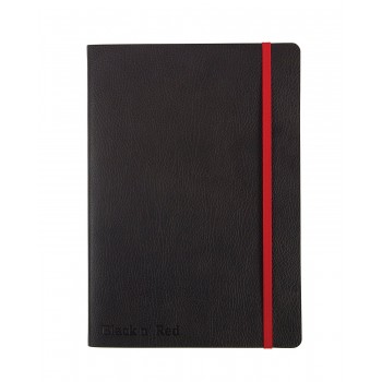 Oxford Black n' Red A5 Soft Cover Casebound Business Journal Ruled & Numbered 144 Page Black