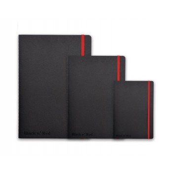 Oxford Black n' Red A5 Soft Cover Casebound Business Journal Ruled & Numbered 144 Page Black